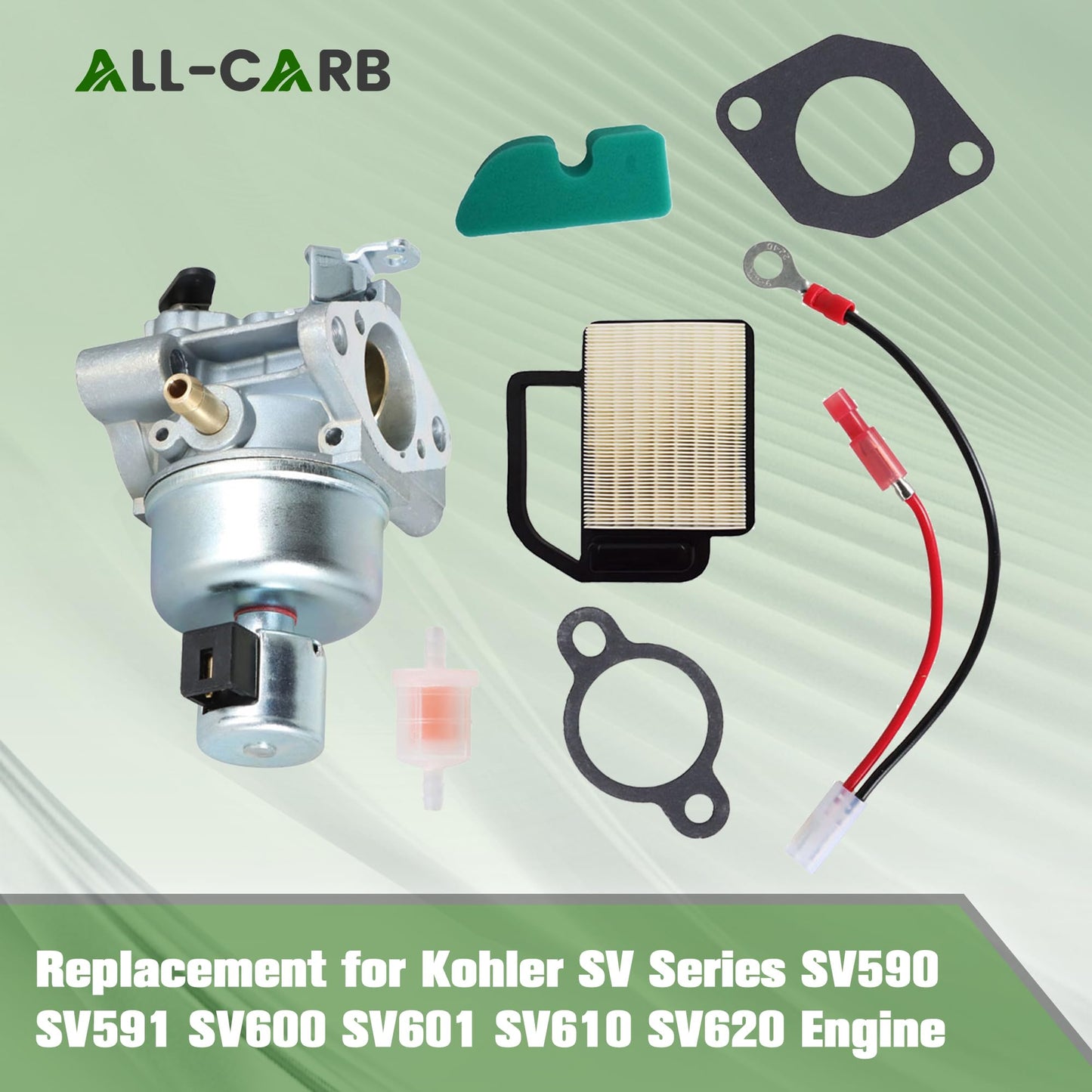 ALL-CARB 20-853-33-S Carburetor Replacement for Kohler Courage SV530 SV540 SV590 SV600 Carb 15HP 17HP 18HP 19HP Engine