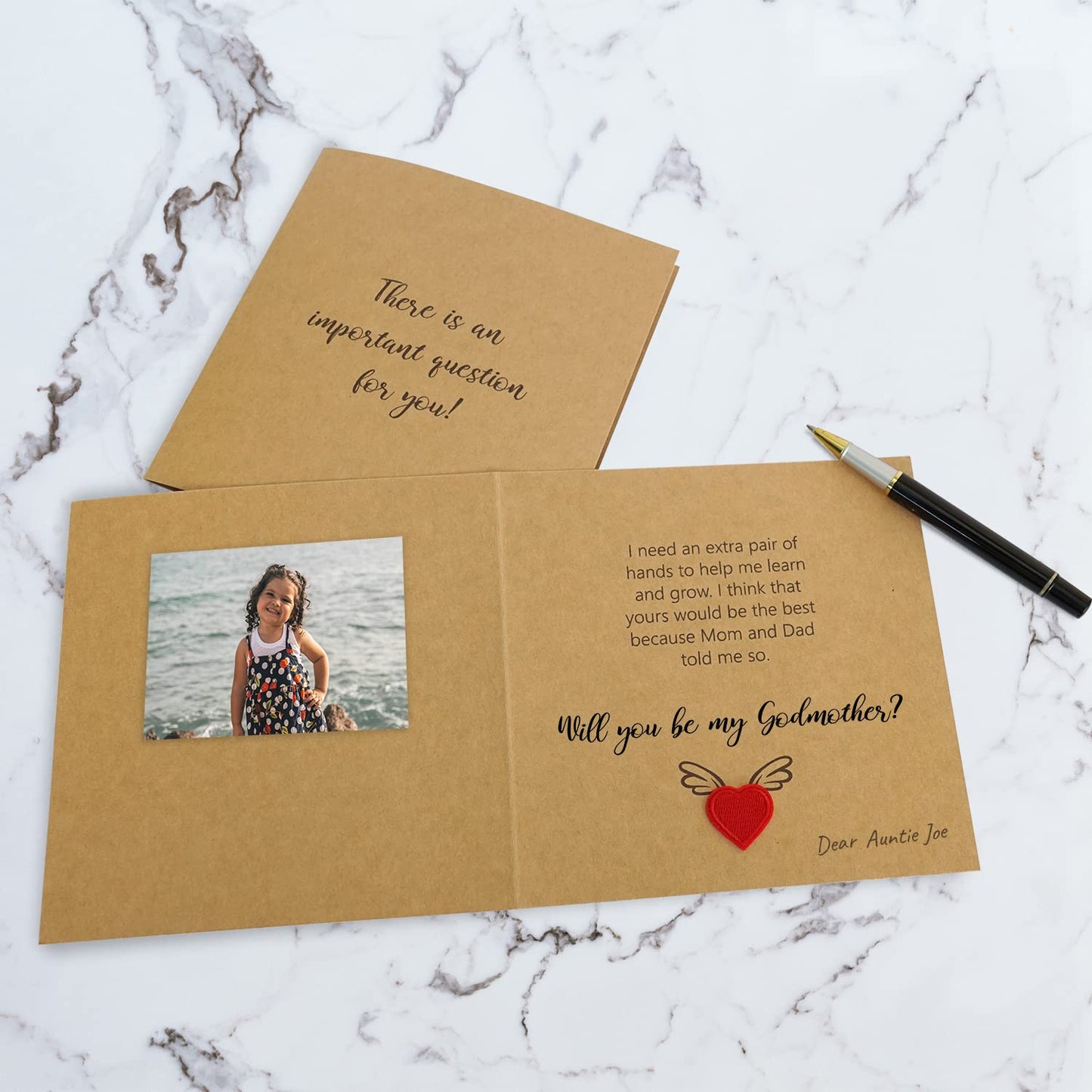 HAMUIERS Will You Be My Godparents Proposal Card, Godparents Proposal Gift, Godparents Gifts from Godchild, Godparents Request Asking Card for Baptism - Godmother and Godfather Set of 2
