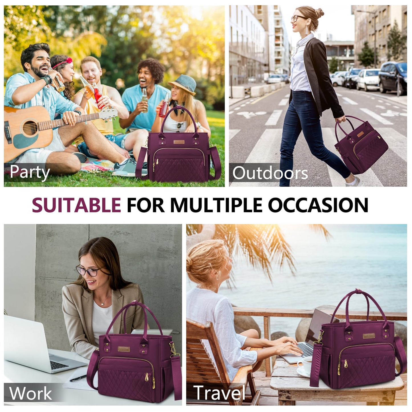 Lunch Bag Lunch Box Women - Leakproof Insulated Lunch Cooler Bag for Women - Large Lunch Tote Bags Adults