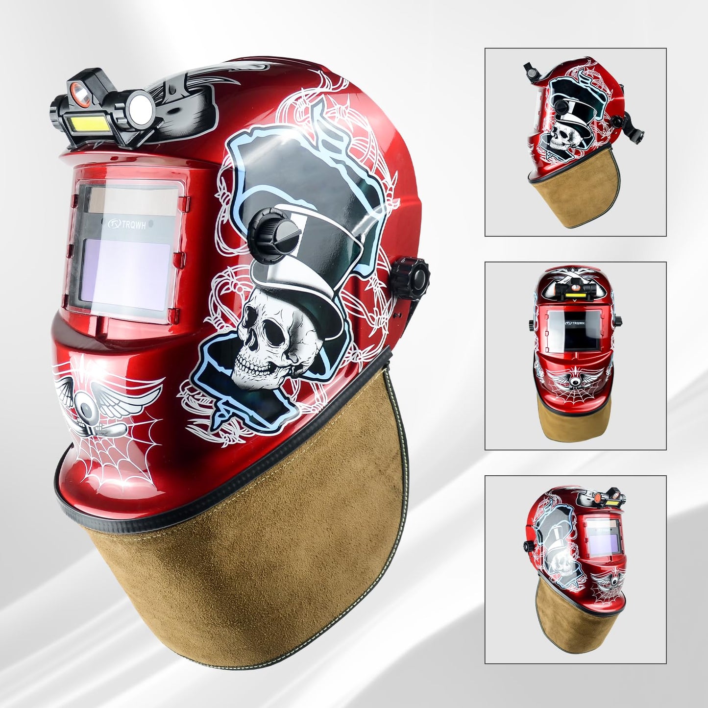 TRQWH Welding Helmet Bib Cover Extended Split Wrap-Around Helmet Back Cover with Press Fit Seal, for Most Welding Helmets (TRQ-WHNPWB)