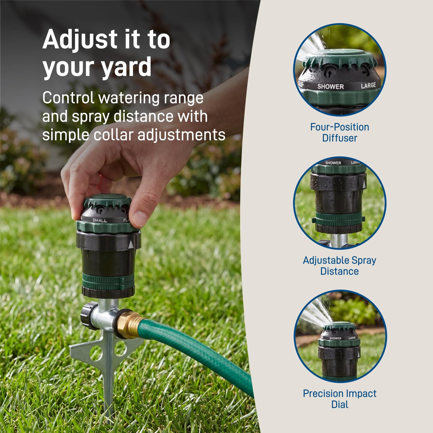 Orbit H2O-6 Gear Drive Sprinkler, Spike B 58573