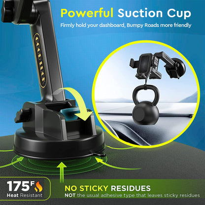 EVEMANT Phone Mount for Truck, Truck Phone Holder Mount Heavy Duty, Dashboard Windshield Phone Holder for Semi Truck, Suction Cup Phone Mount for Truck Accessories, Compatible with iPhone/Samsung