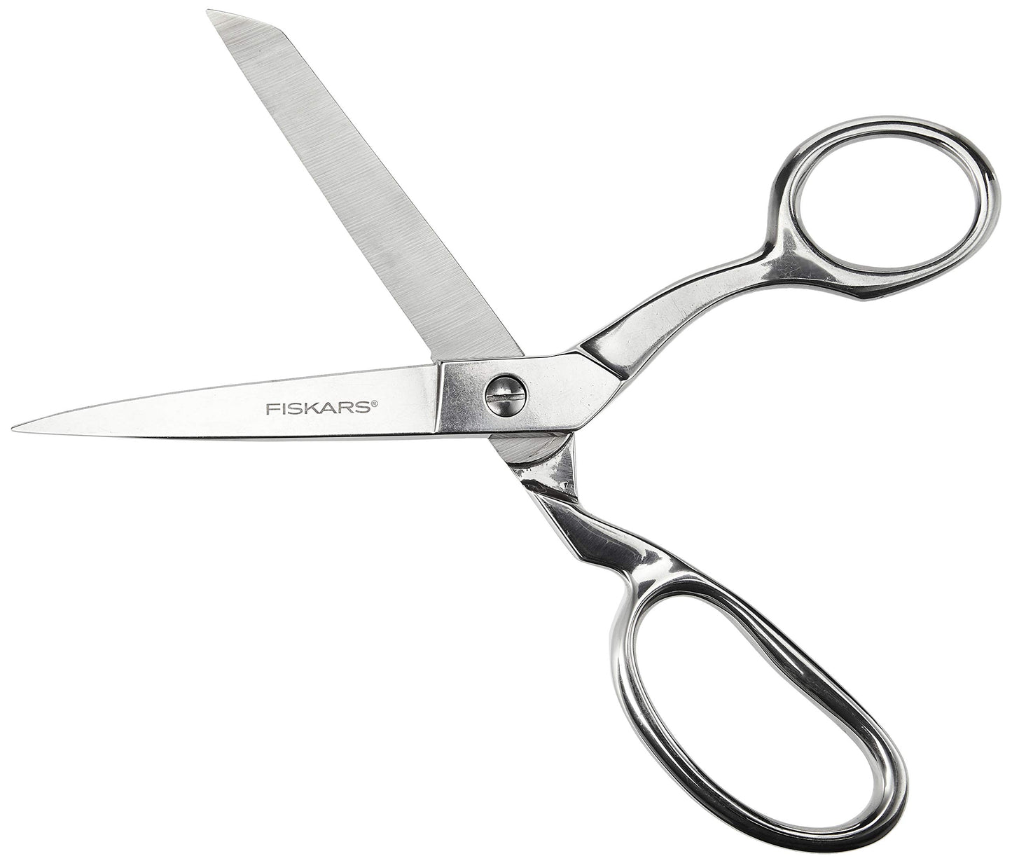 Fiskars 8-Inch Quality Forged Razor-Edged Bent Scissors, Gray
