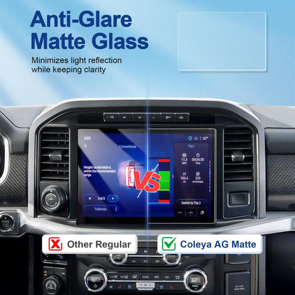 Coleya Anti-Glare Matte 2021-2026 F150 Screen Protector, for Ford F-150 (STX/XLT/Lariat/Tremor/King Ranch/Platinum/Limited/Raptor),9H Tempered Glass 2025 F150 Truck Accessories HD&Anti-Fingerprint 12"