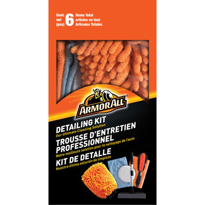 Armor All 18842 6 Piece Detailing Kit, Orange/Black, Size 1