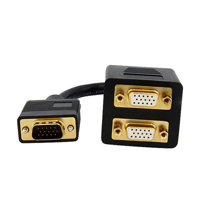 StarTech.com 1 ft. VGA to VGA Splitter Cable - M/F Dual Monitor Video Cable Splitter (VGASPL1VV)