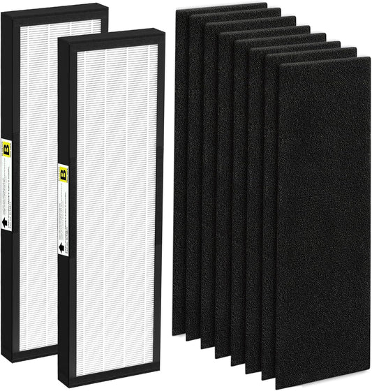 FLT4825 Filter B True HEPA Replacement Compatible with G-guardian Air Purifier Models AC4825 AC4300 AC4800 AC4850PT AC4900CA AC4820 AP2200CA with 8 Activated Carbon Pre-Filters