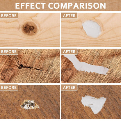 DEWEL Wood Putty, 18 Ounce White Wood Filler Putty Paintable, Stainable, Premium Furniture Repair Kit Quickly Restore Holes and Cracks on Wooden Furniture
