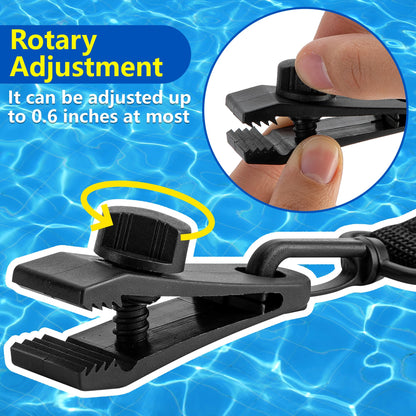 codree 24 Pcs Pool Solar Cover Reel Attachment Kit, Inground Swimming Pool Solar Cover Straps and Clips, Solar Blanket Strap Kit Including 8 Straps with Hooks, 8 Clips and 8 Touch Fastener