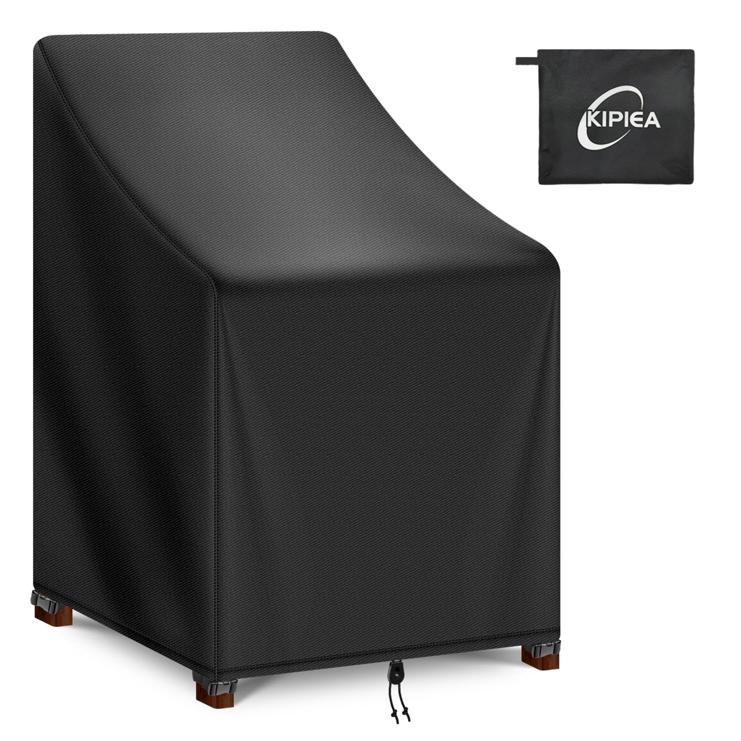 Kipiea 500D Patio Chair Covers Waterproof Winter - Heavy Duty Lawn Outdoor Furniture Chair Covers with Anti UV and No Tears, No Fading (28" W x 36" D x 47" H)