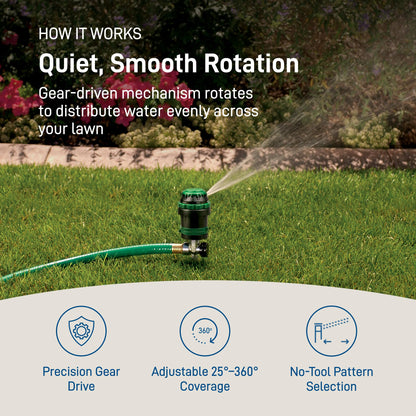 Orbit H2O-6 Gear Drive Sprinkler, Spike B 58573