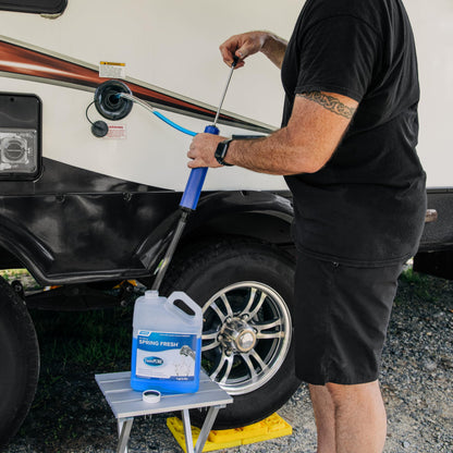 Camco TastePURE Spring Fresh Water System Cleaner and Deodorizer for RV and Marine - Cleans and Freshens Water Lines, Great for Dewinterizing - 1 Gallon (40207), Blue