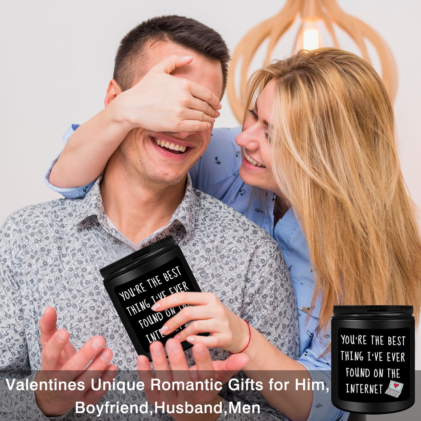 Homsolver Gifts for Men Him, Anniversary Romantic Gifts for Boyfriend Husband, Birthday Thanksgiving Christmas Valentines Day Presents for Boyfriend Best Friends Men, Scented Candles for Him