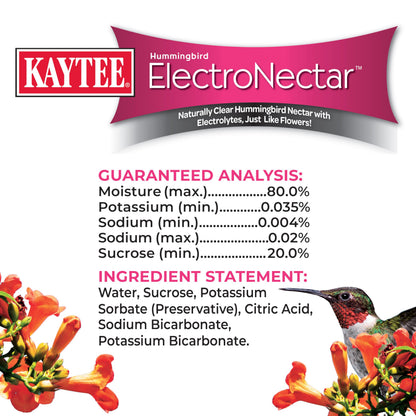 Kaytee Hummingbird Ready to Use Electro Nectar, 64-Ounce