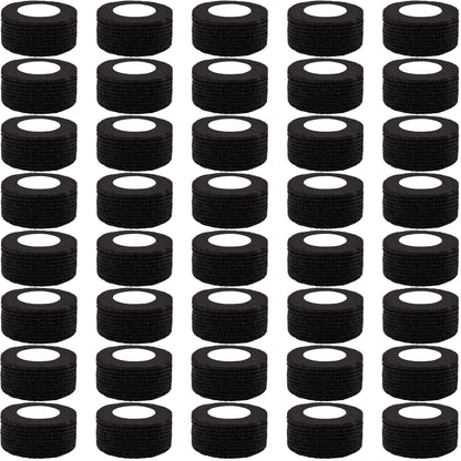 BQTQ 40 Rolls Self Adhesive Bandage 1 Inch Black Athletic Tape Cohesive Wrap Breathable Stretch Wrap Roll Sports Wrap Tape for Wrist Ankle Swelling Sprains