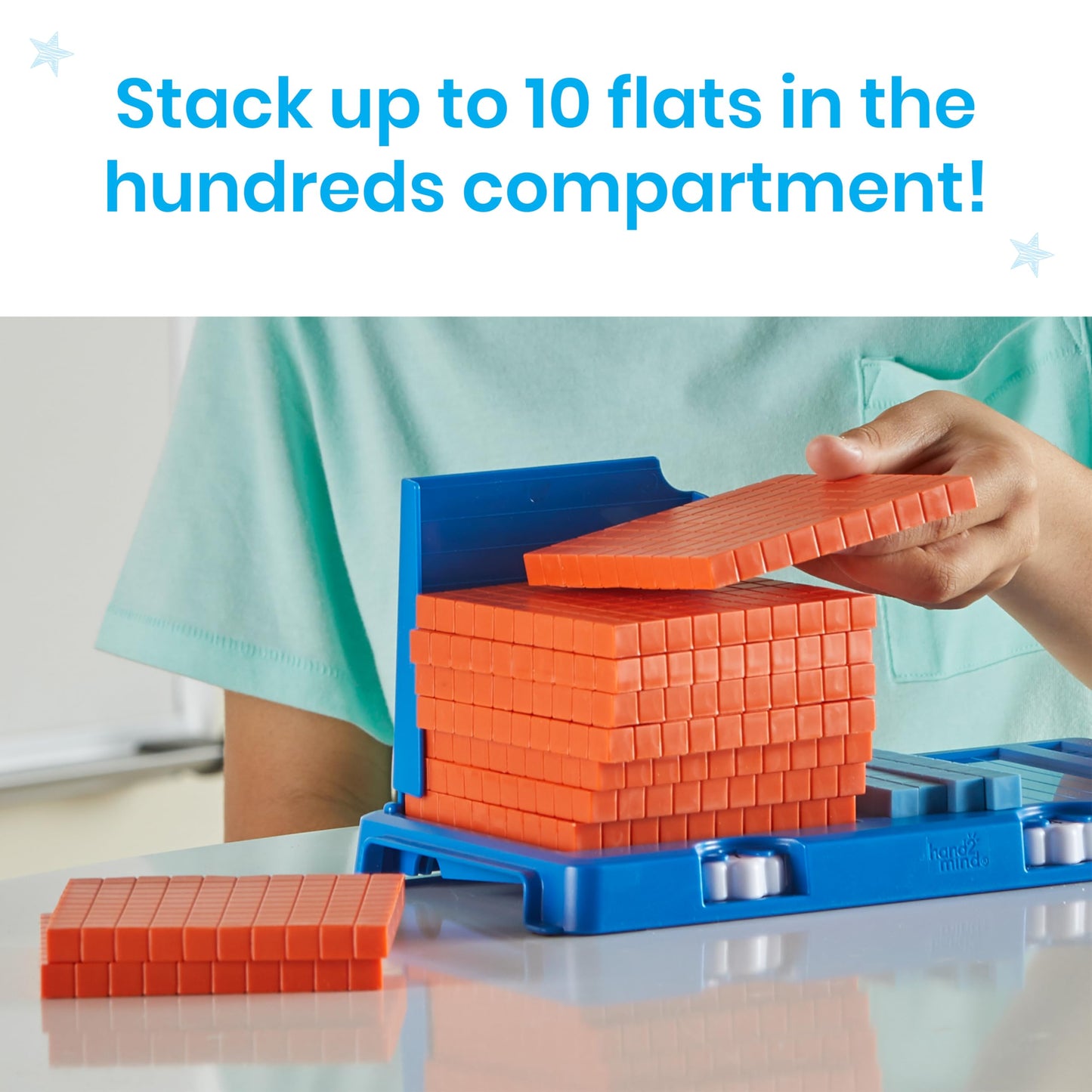 hand2mind Place Value Frame with Base Ten Blocks