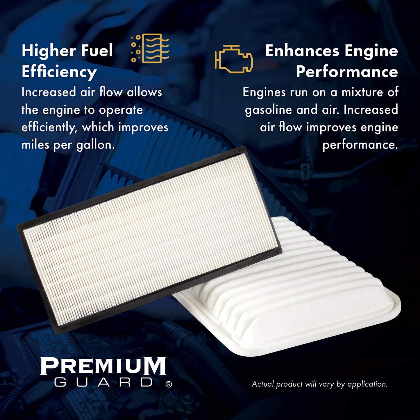 PG Engine Air Filter PA6149 | Fits 2012-2018 Ford Focus, 2013-2019 Escape, 2015-2019 Lincoln MKC, 2014-2016 Ford Transit Connect