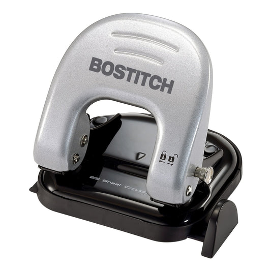PaperPro inDULGE 20 Reduced Effort 2-Hole Punch, 20 Sheets, Silver (2310)