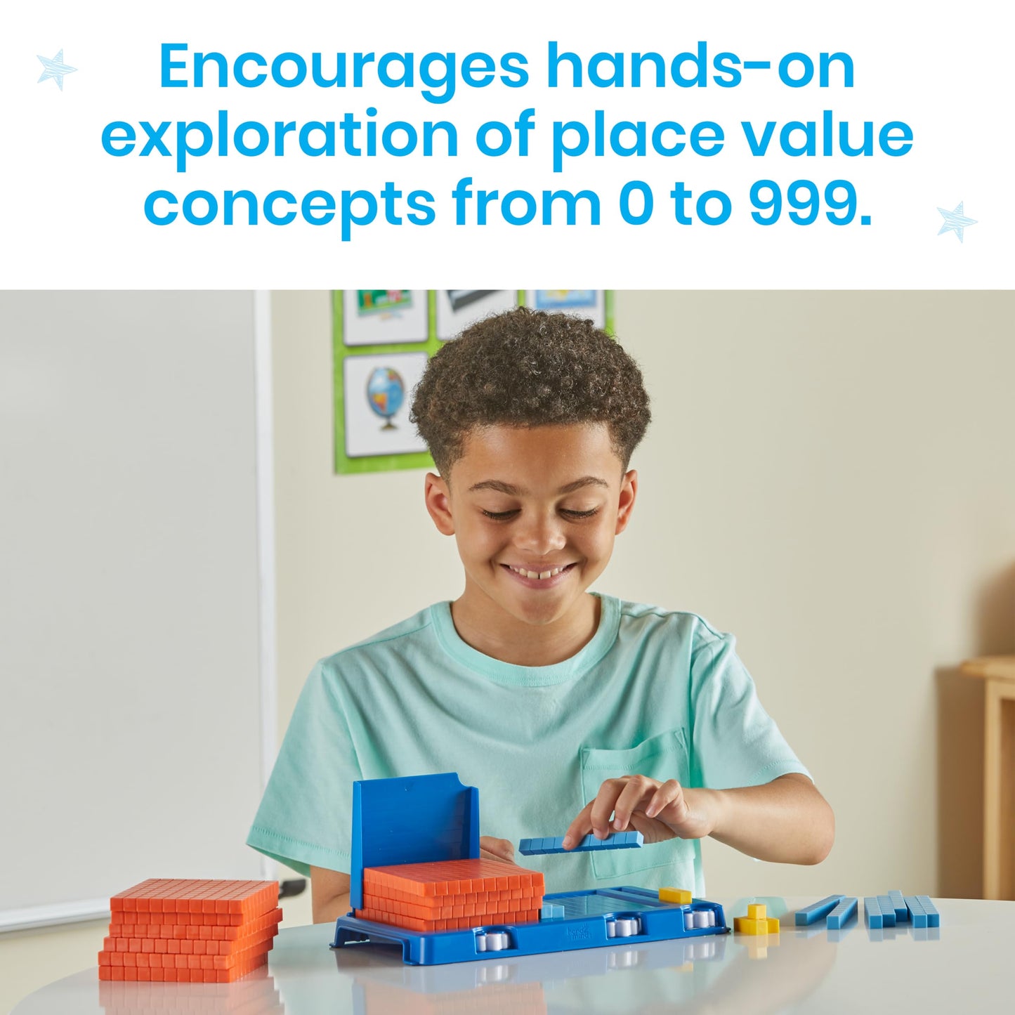 hand2mind Place Value Frame with Base Ten Blocks