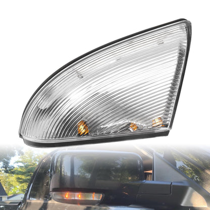 Mirror Turn Signal Light Front Right Passenger Side, Compatible with Dodge 2009-2018 Ram 1500/2010-2018 Ram 2500, LED Puddle Light Lamp Replace# 68064948AA