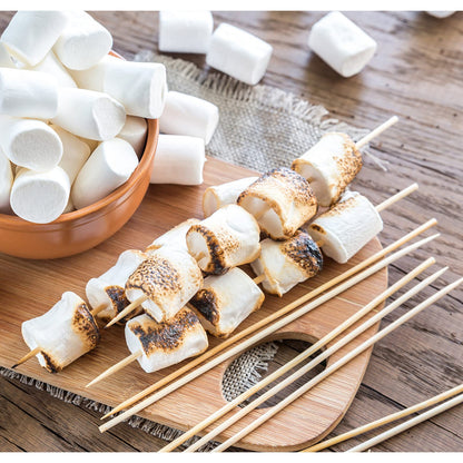 BLUE TOP Natural Bamboo Skewers 12inch Φ=4mm Pack 200;Bamboo Sticks for Grilling, BBQ, Kabob,; Candy Sticks for Fruits, Candies, Chocolate Fountain, Appetizer, Plant Sticks for flower tomato growth