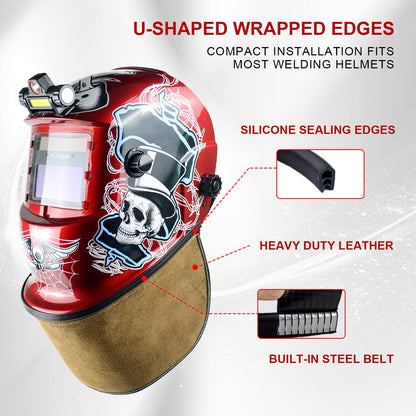 TRQWH Welding Helmet Bib Cover Extended Split Wrap-Around Helmet Back Cover with Press Fit Seal, for Most Welding Helmets (TRQ-WHNPWB)