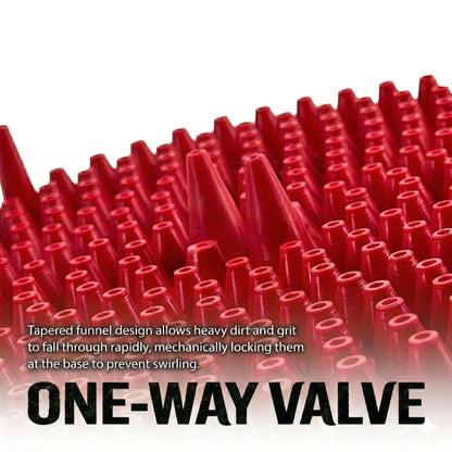 X5MPLXPMX 10.4" Heavy Duty Grit Trap (2-Pack) & Wash Mitt Kit - Premium Car Wash Bucket Filter Insert, Dirt Separator, Fits 3.5-5 Gallon (Red Kit)