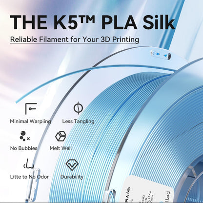 kexcelled Silk PLA Filament 1.75mm Copper 3D Printer Filament Silk & Metallic Shiny Glossy Surface,1kg Spool (2.2lbs),Fit Most FDM Printer, Non-Tangling,Clog-Free