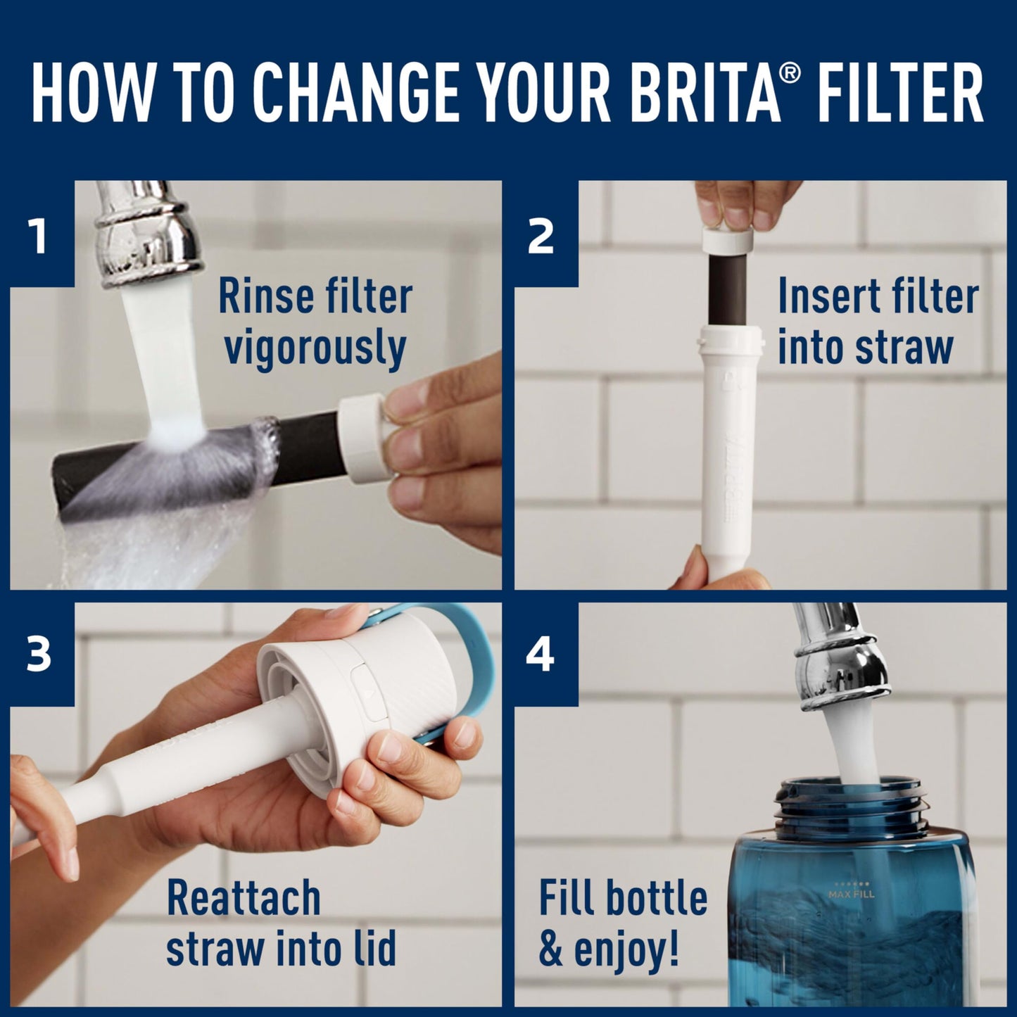 Brita Universal Bottle Filter 6ct