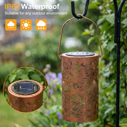 Sunflower Solar Lantern Outdoor Waterproof - Birthday Gifts for Women Mom Grandma, Mothers Day Gifts, Solar Lights Outdoor Garden Decor for Outside