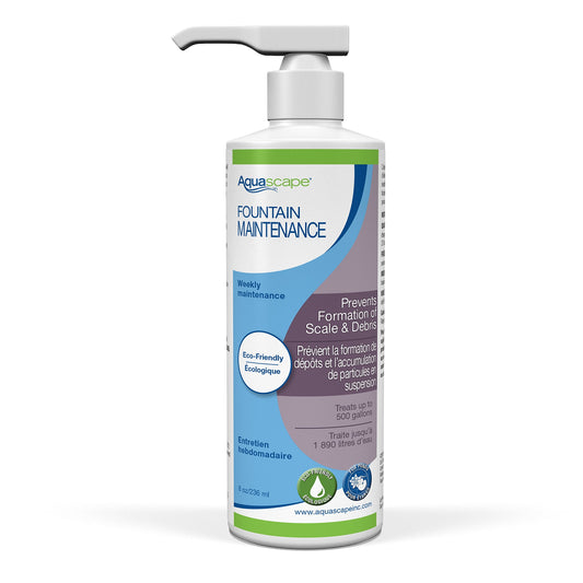 Aquascape Fountain Maintenance Water Treatment – Eliminates Scale and Debris in Fountains, 8 oz / 236 ml Bottle, 40007