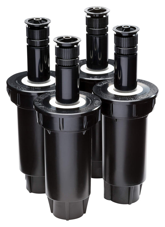 Rain Bird 1802AP4PK Professional Pop-Up Sprinkler, Adjustable 0-360° Pattern, 8' - 15' Spray Distance, 2" Pop-up Height, 4-Pack