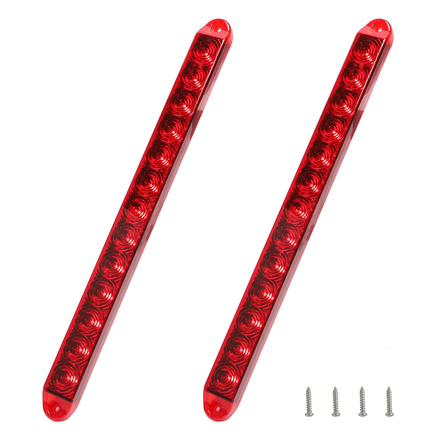 PEAKTOW PTL0109 Waterproof Sealed 12V 17 Inches Trailer Light Bar for Stop Turn Tail Park Brake Marker DOT Compliant 2PK