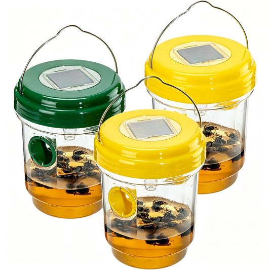 3 Pack Wasp Traps Outdoor Hanging, Carpenter Bee Cages, Wasps Outdoor Hanging, Jacket Cage for Outside Garden, Patio, Yard Within Hours Wasp Cage