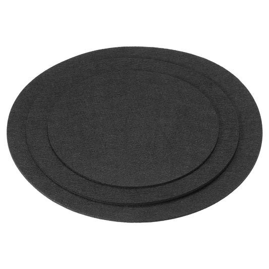 PATIKIL Plant Coasters, (8", 10", 12") 6 Pack Reversible Round Felt Flowerpot Drip Pad Mat Absorbent Plant Tray Flower Pot Coaster Mat, Black
