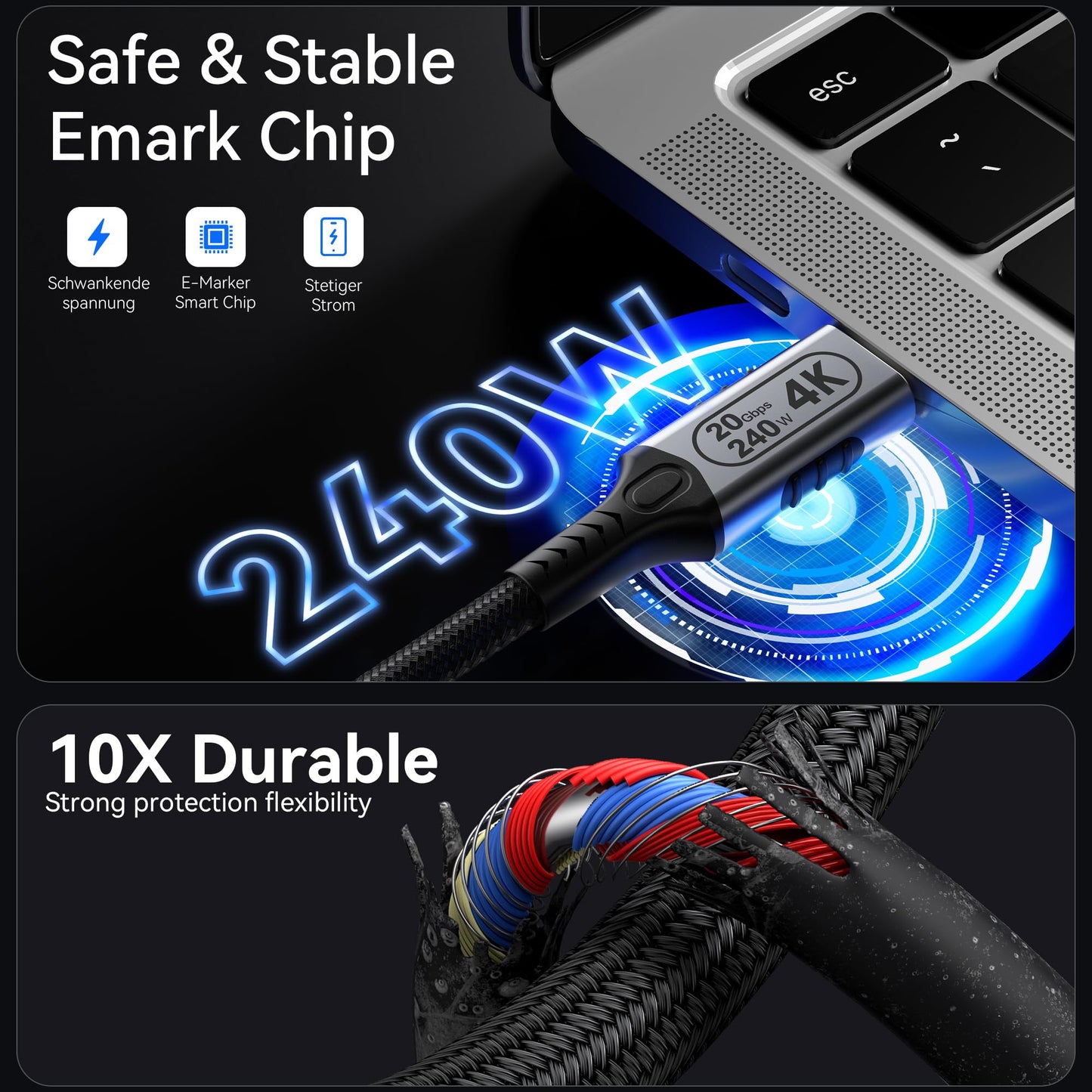 USB c Cable,high Speed USB c Cable,USB c Cable Fast Charging,USB c Cable 20gbps,USB c Cable 240w,USB c Video Cable,USB 3.2 Cable,USB c to USB c 10ft,Long USB c Data Cable