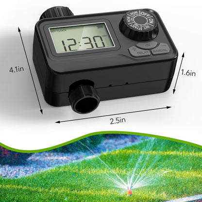 BN LINK Programmable Sprinkler Timer with Rain Delay – Waterproof Digital Water Timer for Garden Hoses, Manual & Automatic Irrigation System, 1 Outlet