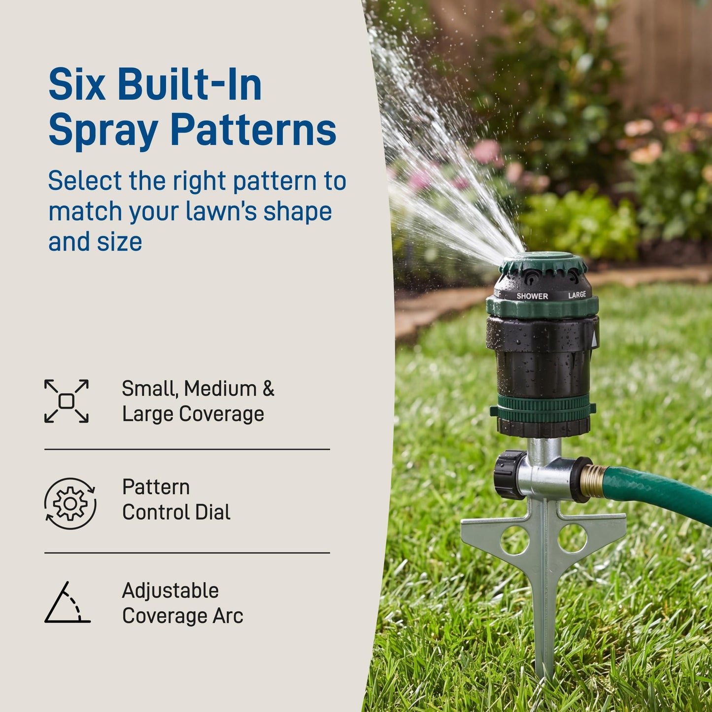 Orbit H2O-6 Gear Drive Sprinkler, Spike B 58573
