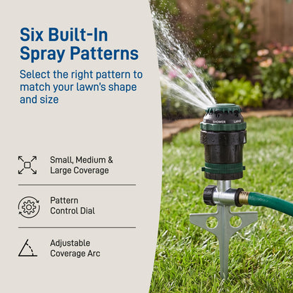 Orbit H2O-6 Gear Drive Sprinkler, Spike B 58573