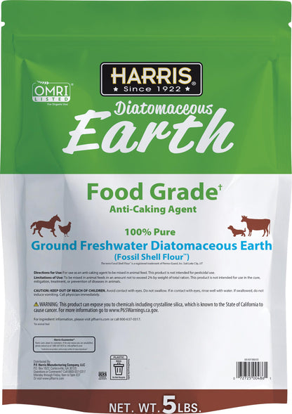 HARRIS Diatomaceous Earth Food Grade, 5lb with Powder Duster Included in The Bag…