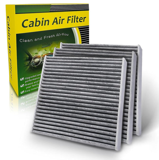 E-Longwell 3 Pack Cabin Air Filter Fits ES250, ES350, RX350, UX200, NX250, Ascent, Crosstrek, Impreza, Legacy, Outback, Avalon, Camry, Corolla, Prius, Sienna, CX-9, Replace CF12157, CP157, BE-157