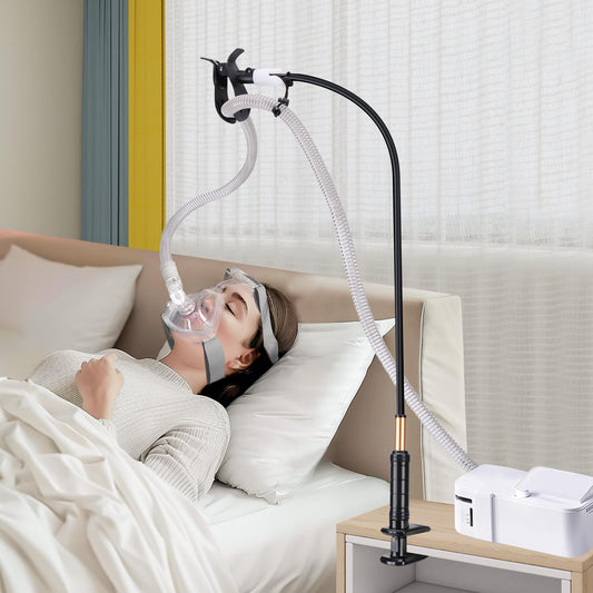 NIdreamCE C/Pap Hose Holder for Bed with Adjustable Swivel Arm - Tangle-Free C/APAP Hose Hanger - Preventing Tube Leakage Tangle &Blockage to Make You Sleep Better