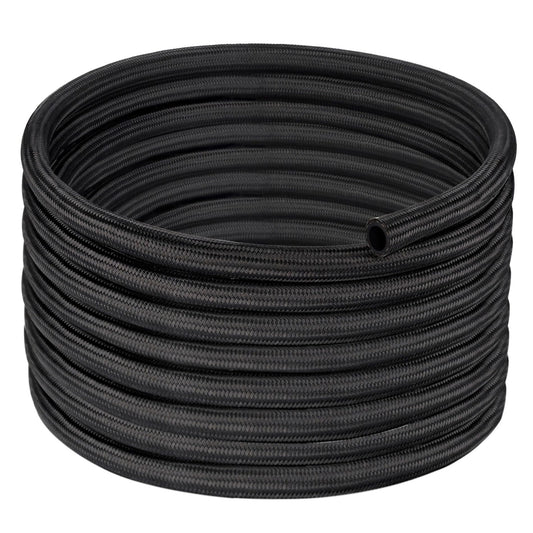 EVIL ENERGY 6AN Fuel Line, Nylon Braided Fuel Line Hose, for Fuel Return Line, Oil Feed Line (CPE 10FT, Black, 0.34 Inch ID)