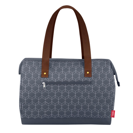 THERMOS 24 Can Duffle Cooler, Geo Quilted Navy