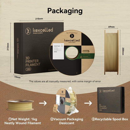 KEXCELLED Matte PLA Filament 1.75mm,Brown PLA 3D Printer Filament, Matt Frosted Texture,+/- 0.03mm Accuracy, 1kg Spool (2.2lbs), Fit Most FDM Printer