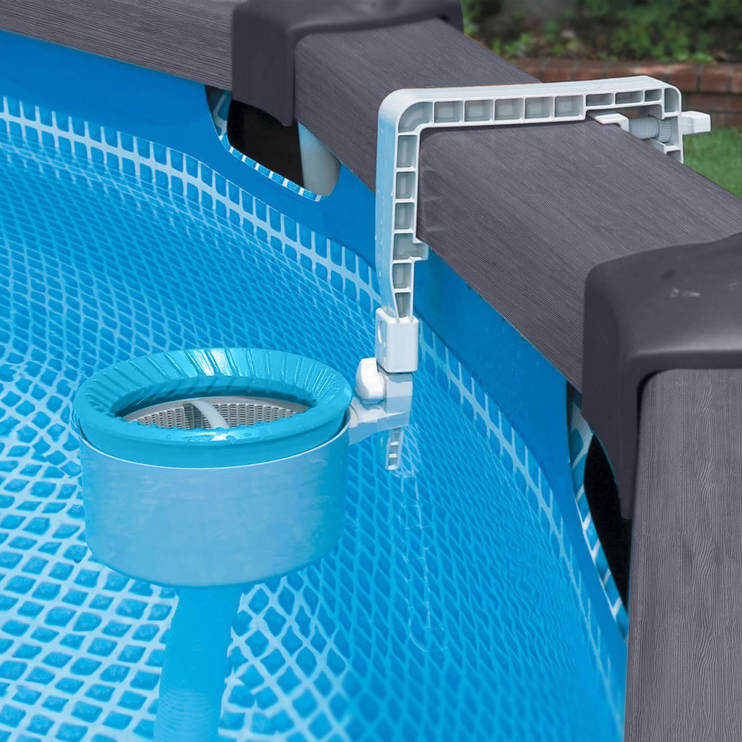 INTEX 28000E Deluxe Wall Mount Pool Cleaning Surface Skimmer for Above Ground Pools