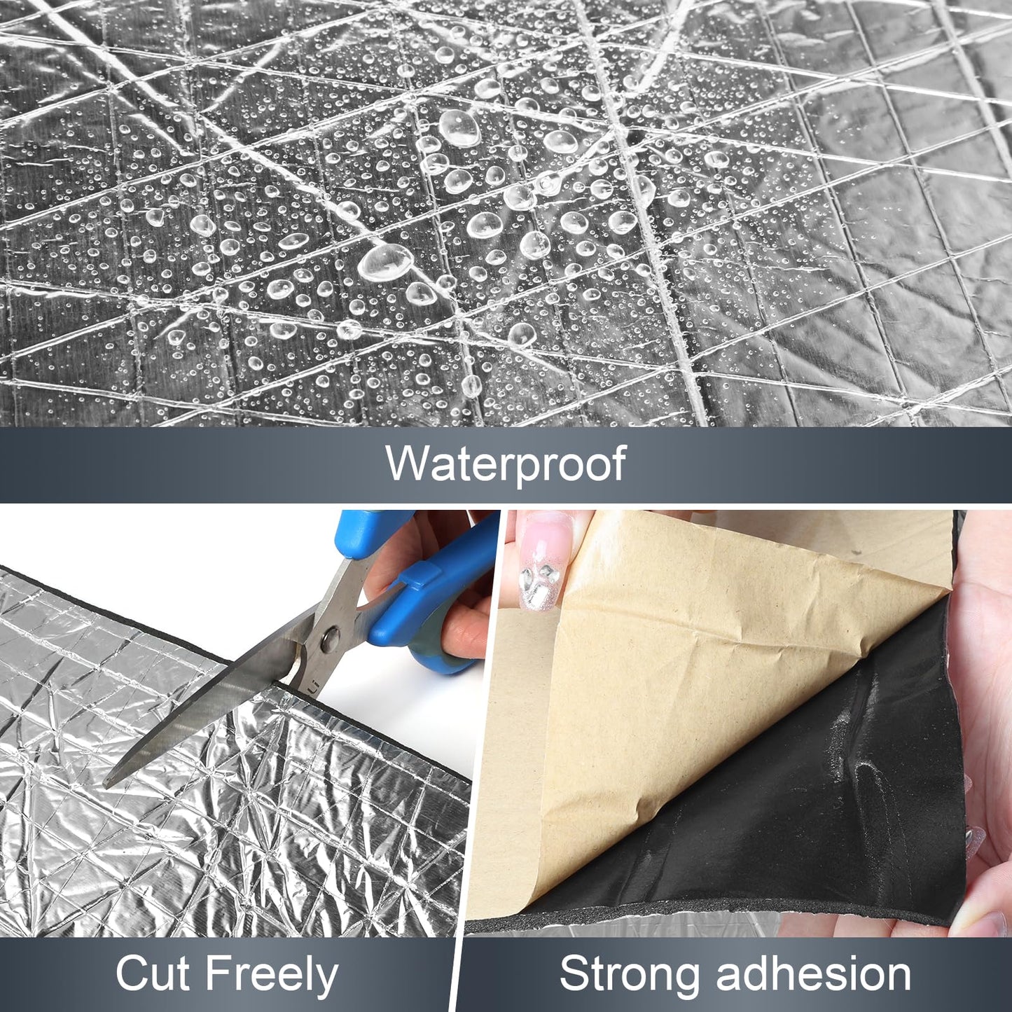 Storystore 394 (10 mm) mil 10.8 sqft Heat Sound Deadening Insulation Mat, Car Sound Deadening Material, Sound Deading Material for Cars (39"(W) x 40"(L) x 3/8"(T))