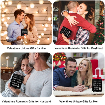Homsolver Gifts for Men Him, Anniversary Romantic Gifts for Boyfriend Husband, Birthday Thanksgiving Christmas Valentines Day Presents for Boyfriend Best Friends Men, Scented Candles for Him