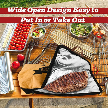 21in BBQ Blanket for Resting Meat - Reusable Meat Resting Bag for Brisket, Beef, Pork Shoulder & Turkey IPerfect Valentine's, Birthday for Grill Lovers