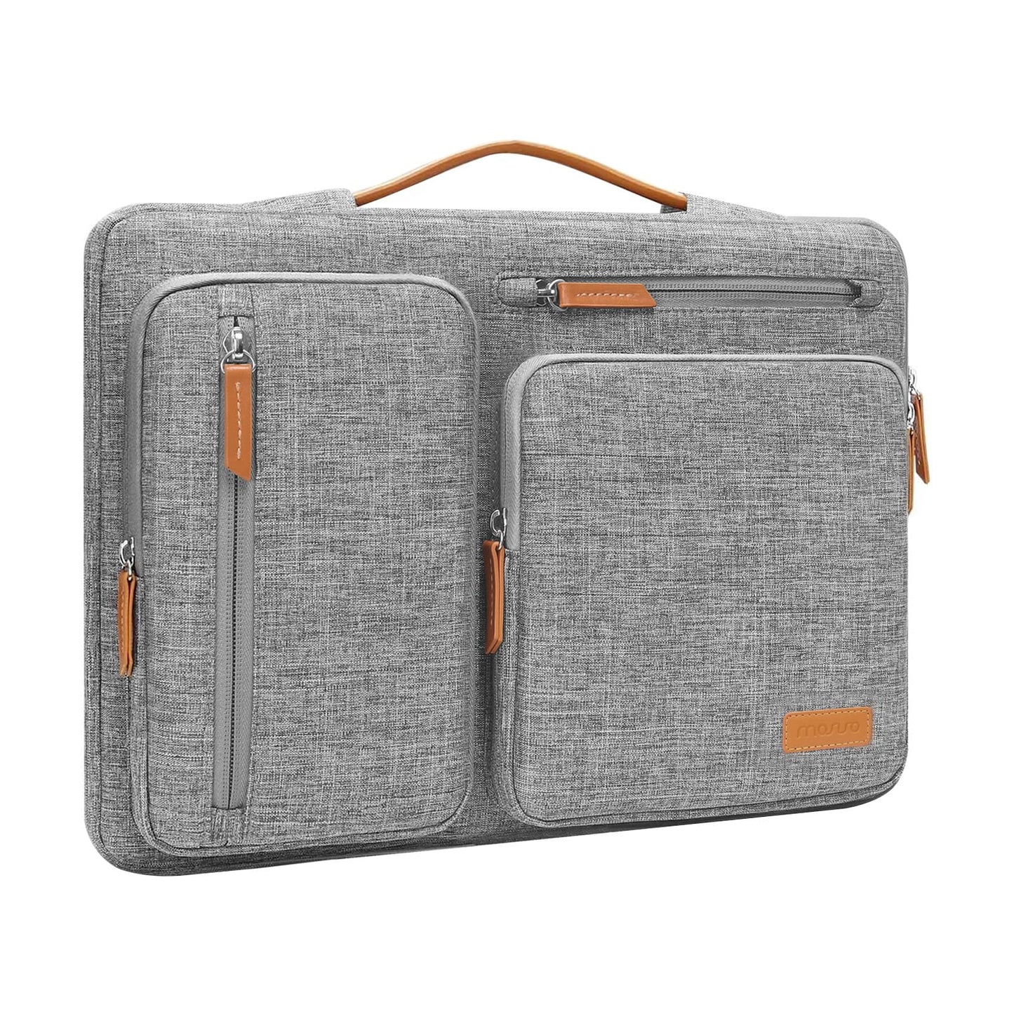 MOSISO 360 Protective Laptop Case 13 inch, 13 inch Laptop Sleeve Compatible with MacBook Air M5 M4 M3 M2 M1 2026-2018/Neo/Pro M2 M1, Side Open Carrying Case with 4 Zipper Pockets&Handle, Gray